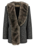 Bicolor Virgin Wool Coat