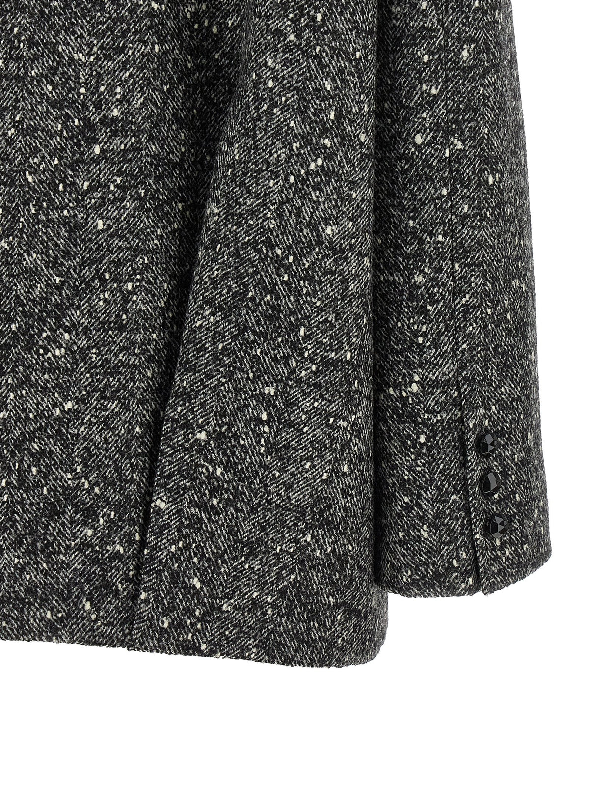 Bicolor Virgin Wool Coat