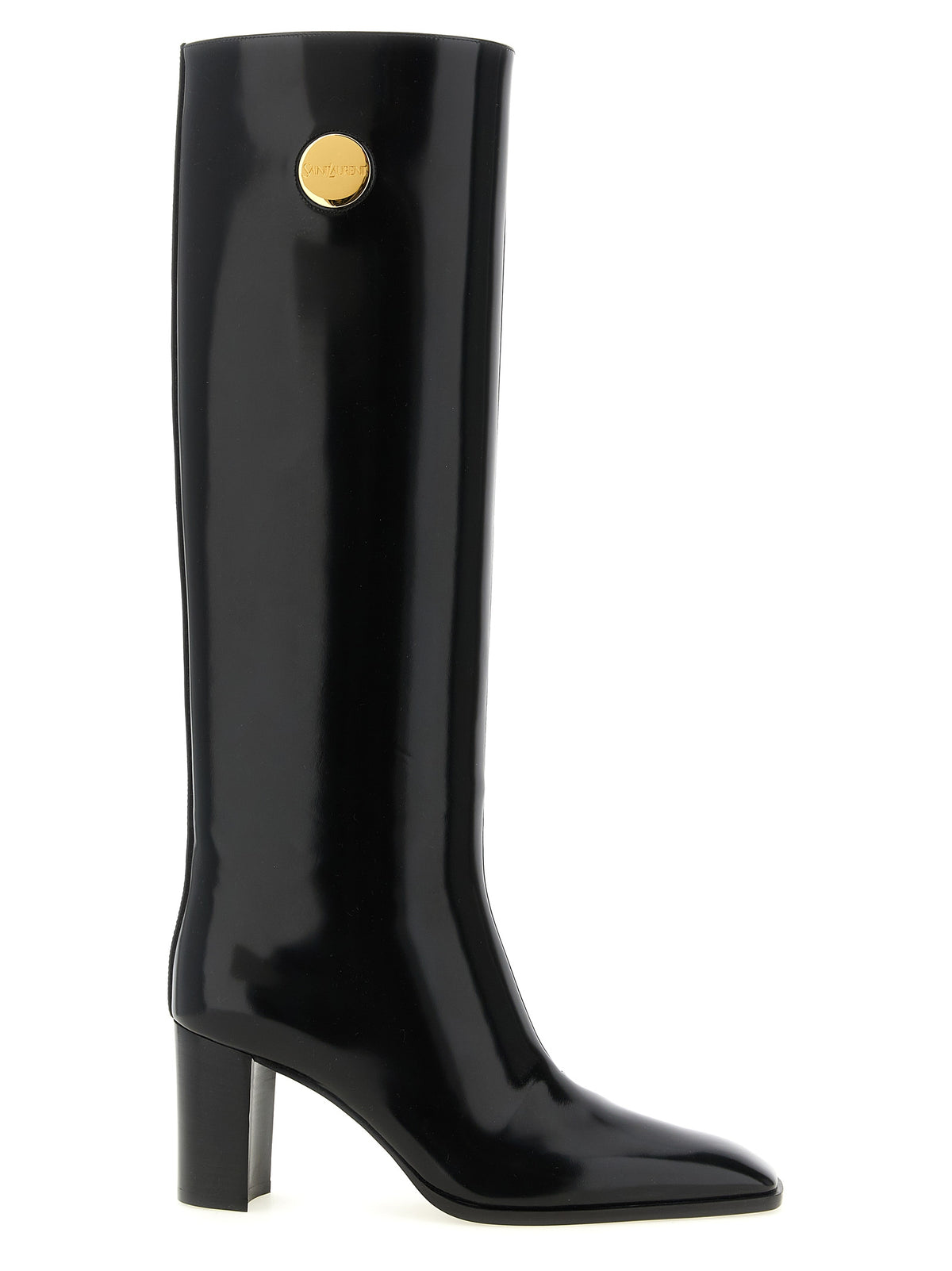 Black Calfskin Over The Knee