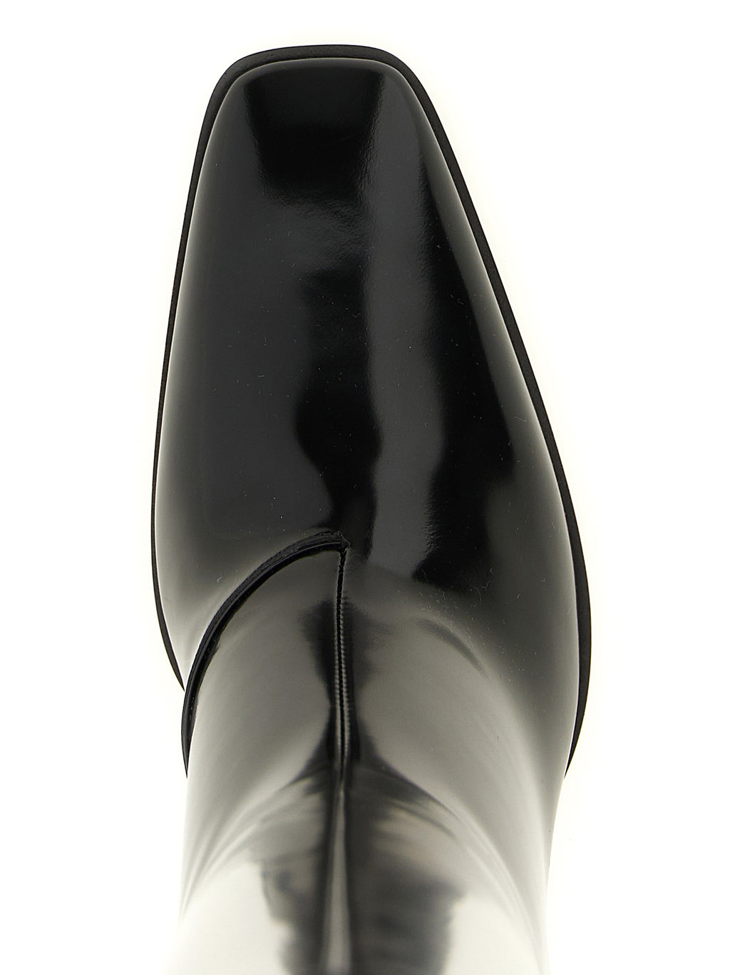 Black Calfskin Over The Knee