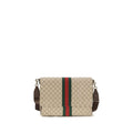 Beige Cotton Shoulder Bag