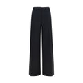 Black Cotton Casual Pants