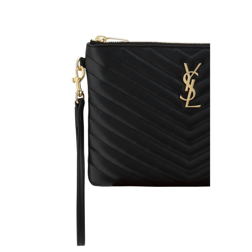 Black Calf Leather Bos Taurus Clutch Bag