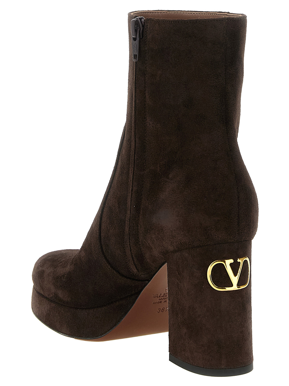Brown Calfskin Ankle Boots