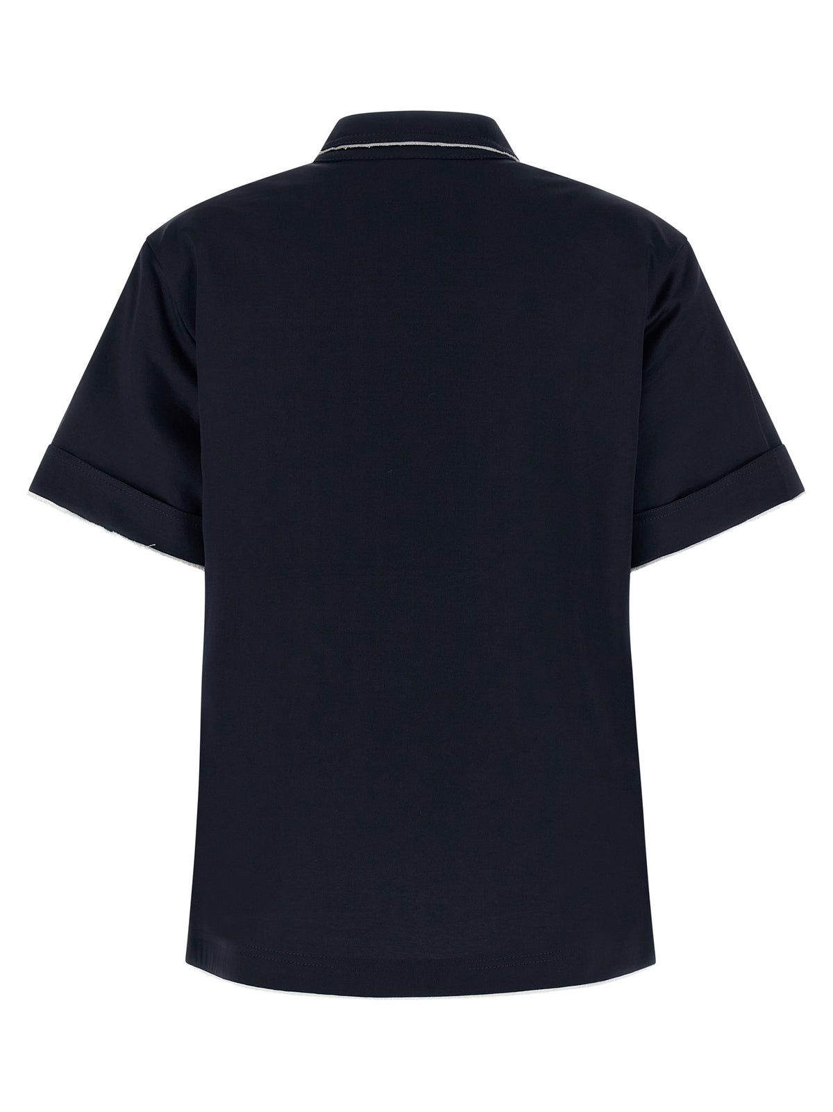 Blue Cotton Polo Shirt