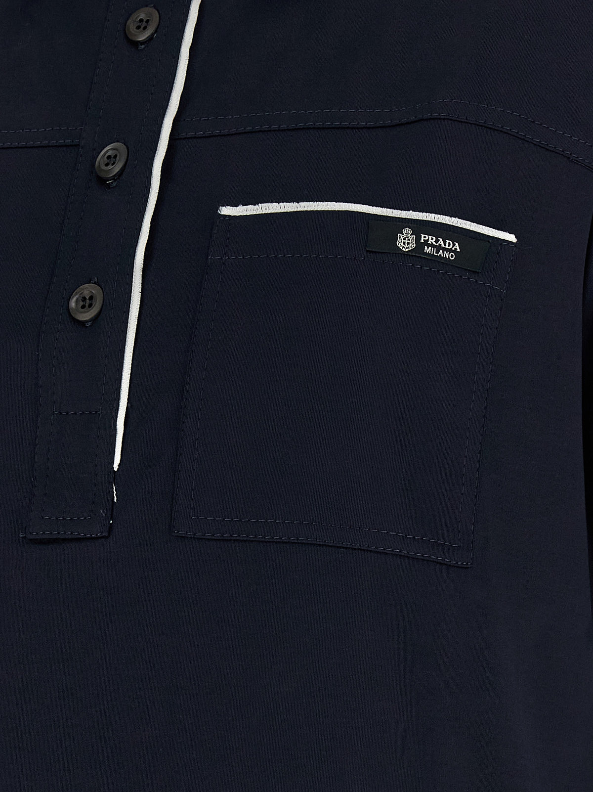 Blue Cotton Polo Shirt