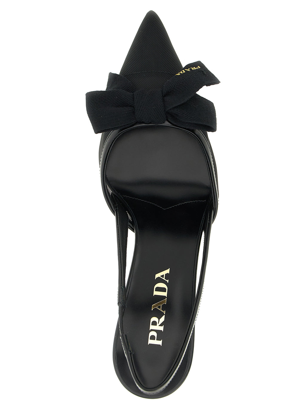 Black Polyamide Mid Heel Pumps