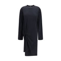 Black Cotton Casual Dress