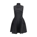 Black Polyester Cocktail Dress