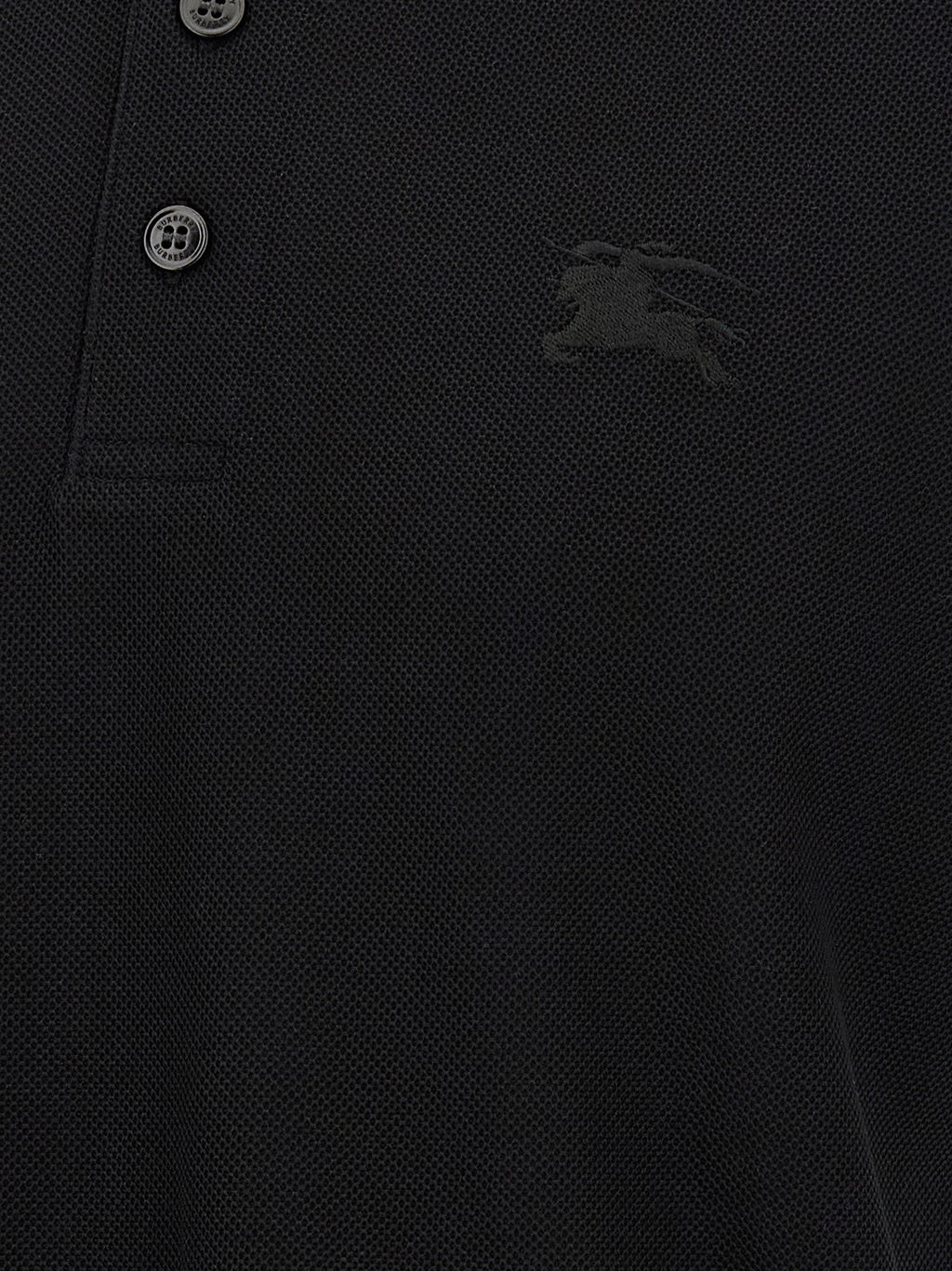 Black Cotton Polo Shirt