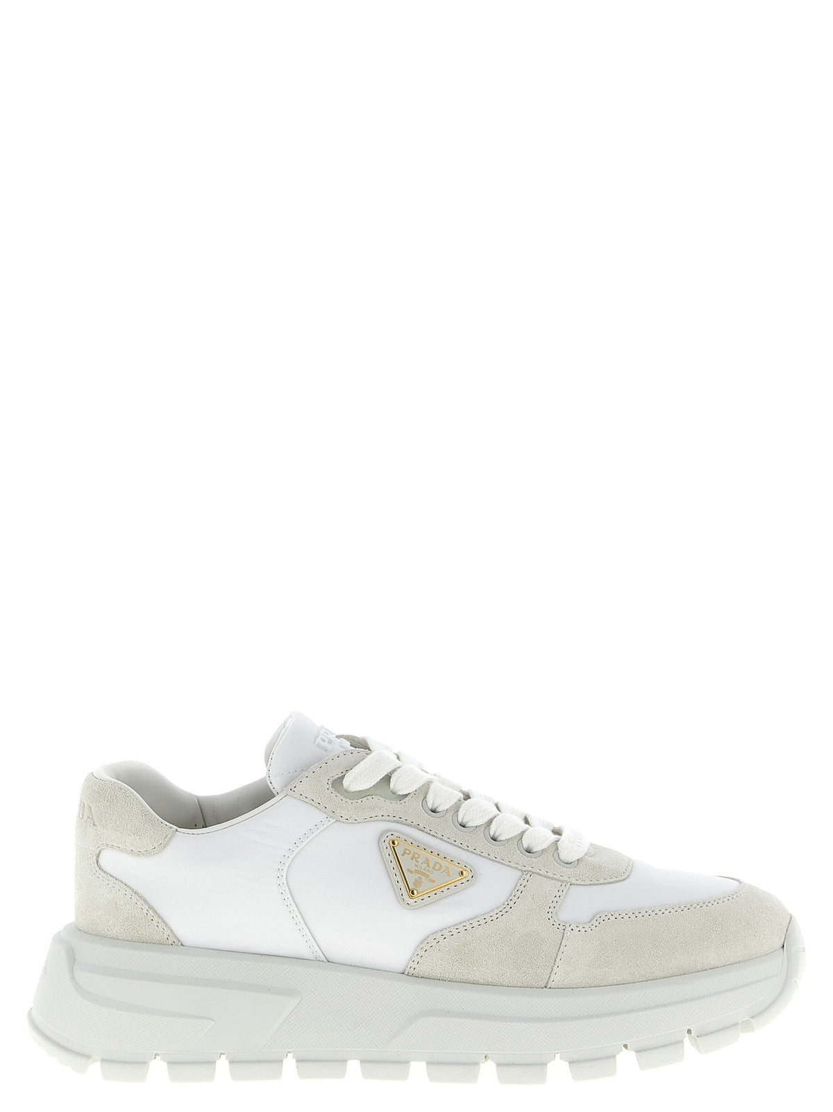 White Polyamide Athletic Sneakers