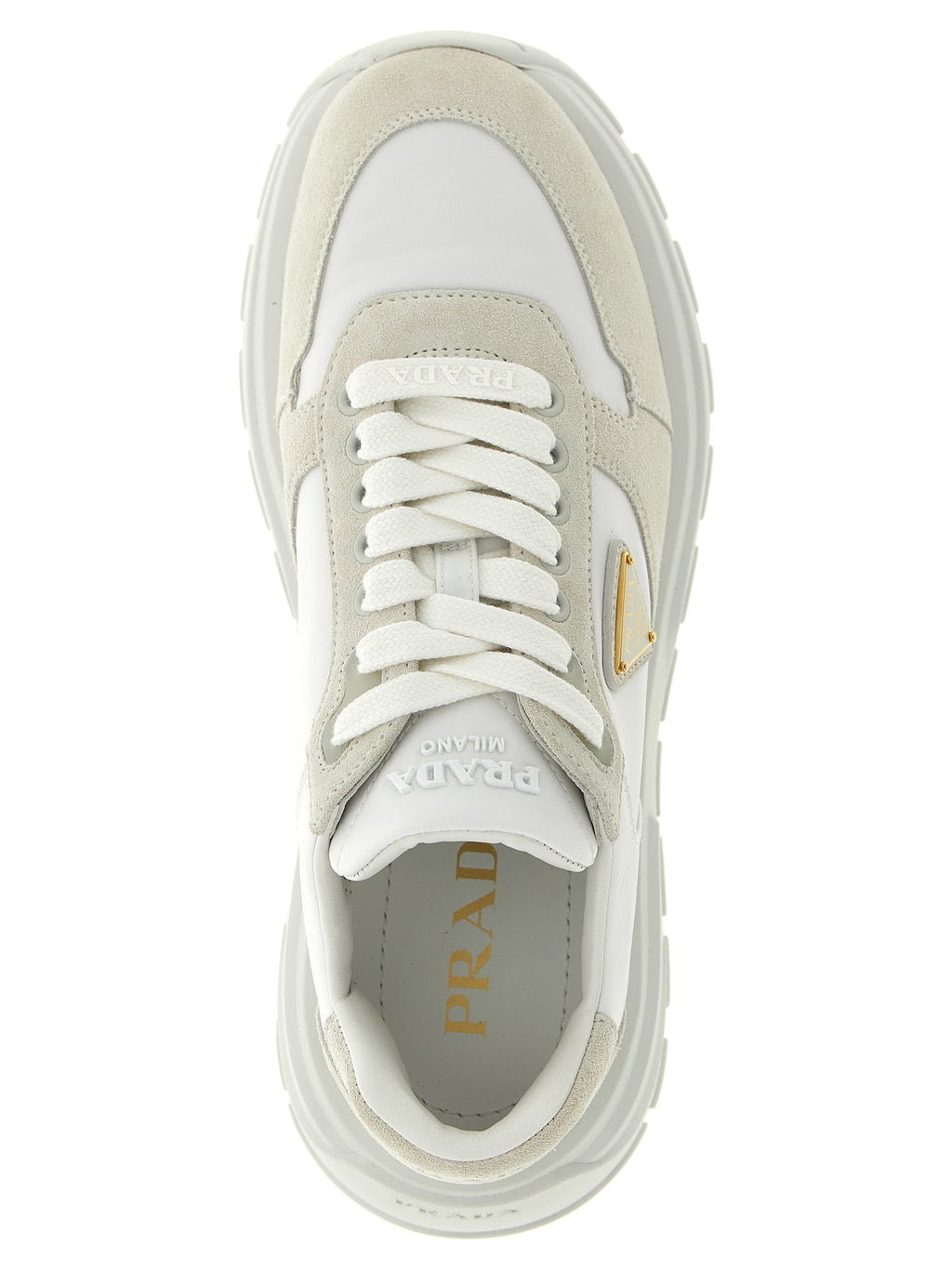 White Polyamide Athletic Sneakers