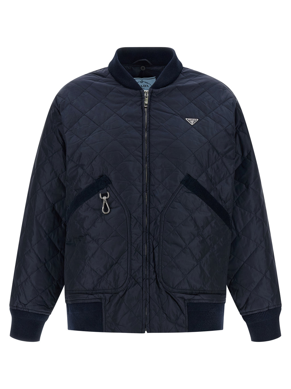Blue Recycled Polyamide Bomber