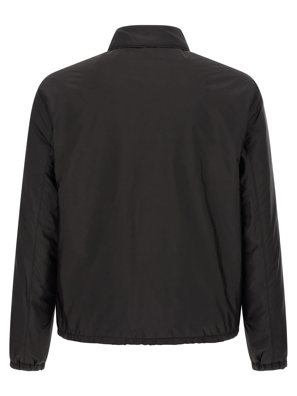 Black Recycled Polyamide Full-Length Jacket