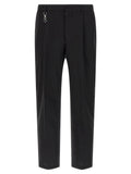 Black Cotton Casual Pants