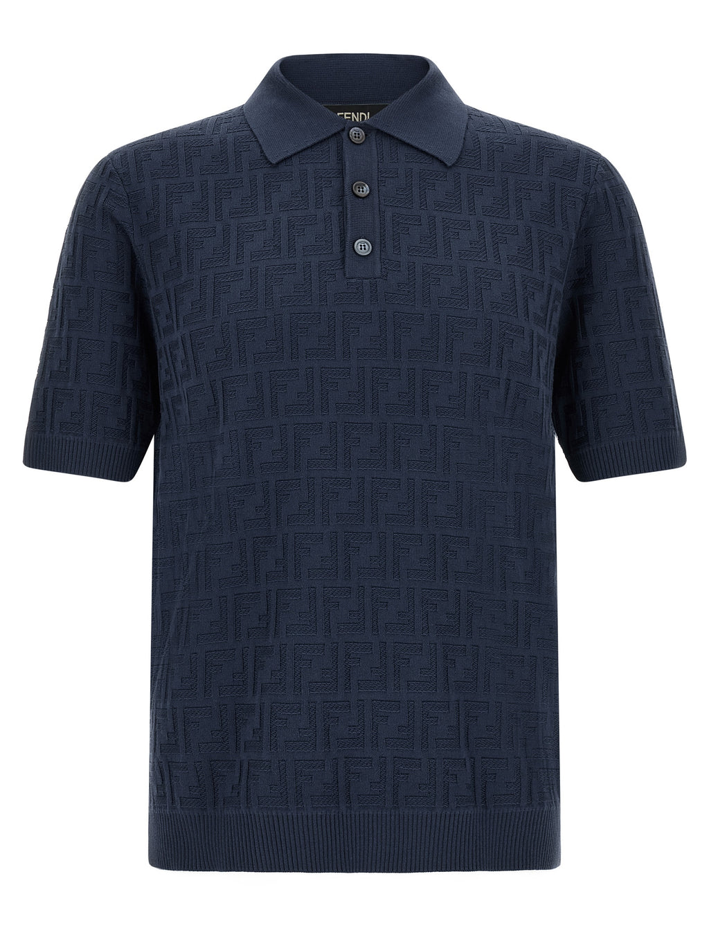 Blue Cotton Polo Shirt