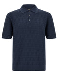 Blue Cotton Polo Shirt