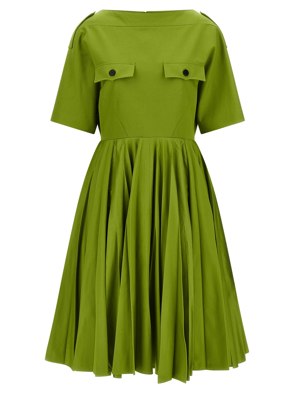 Bicolor Cotton Casual Dress