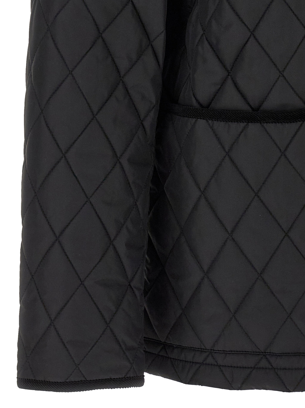 Black Polyamide Full-Length Jacket