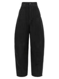 Black Cotton High-Waisted Jean