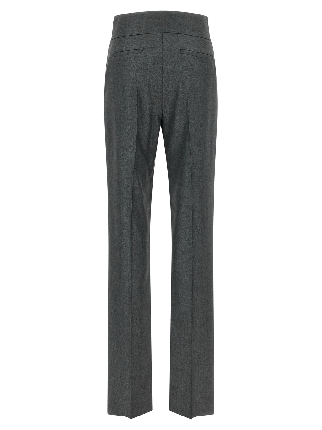 Gray Virgin Wool Dress Pants