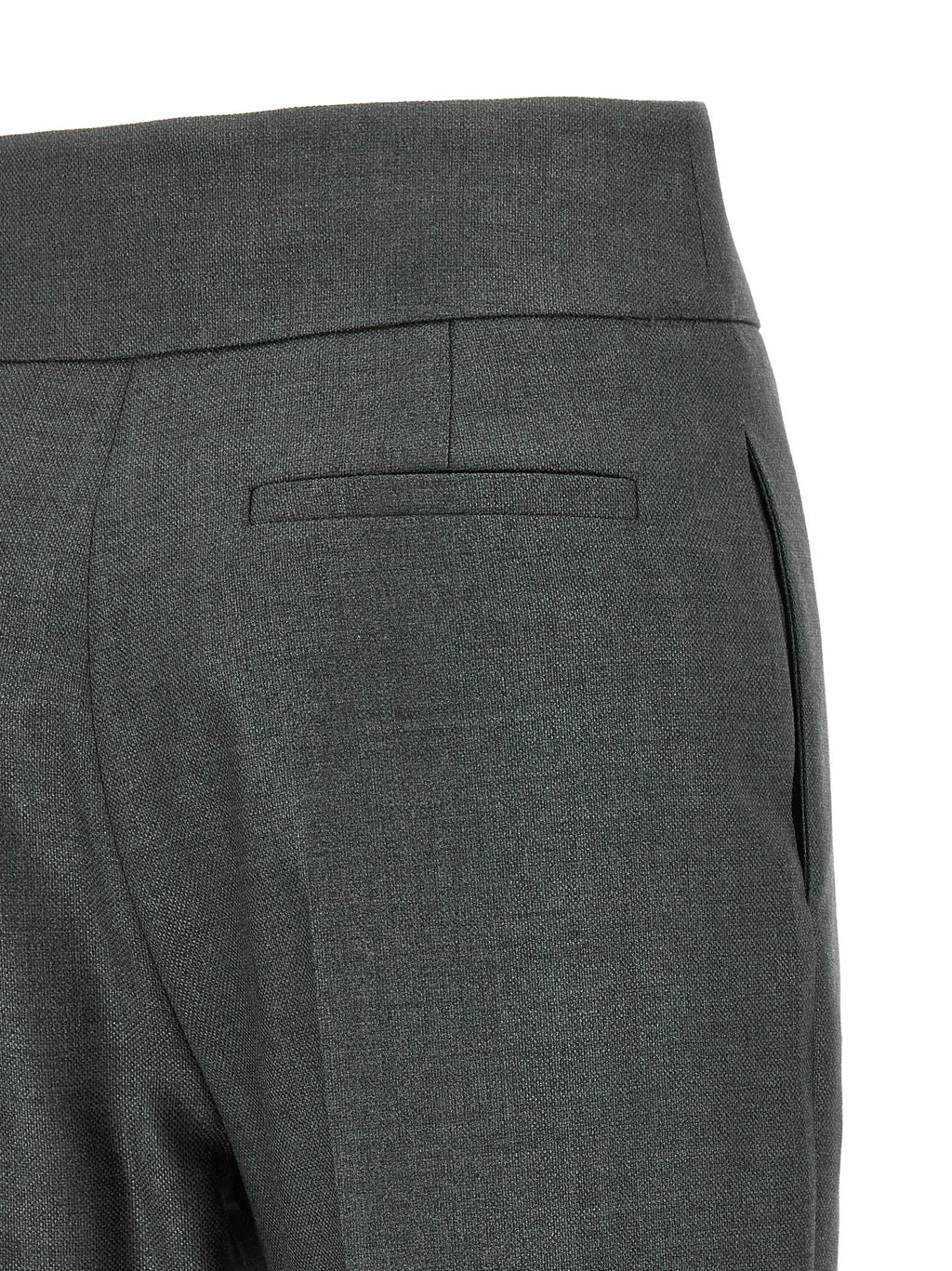 Gray Virgin Wool Dress Pants