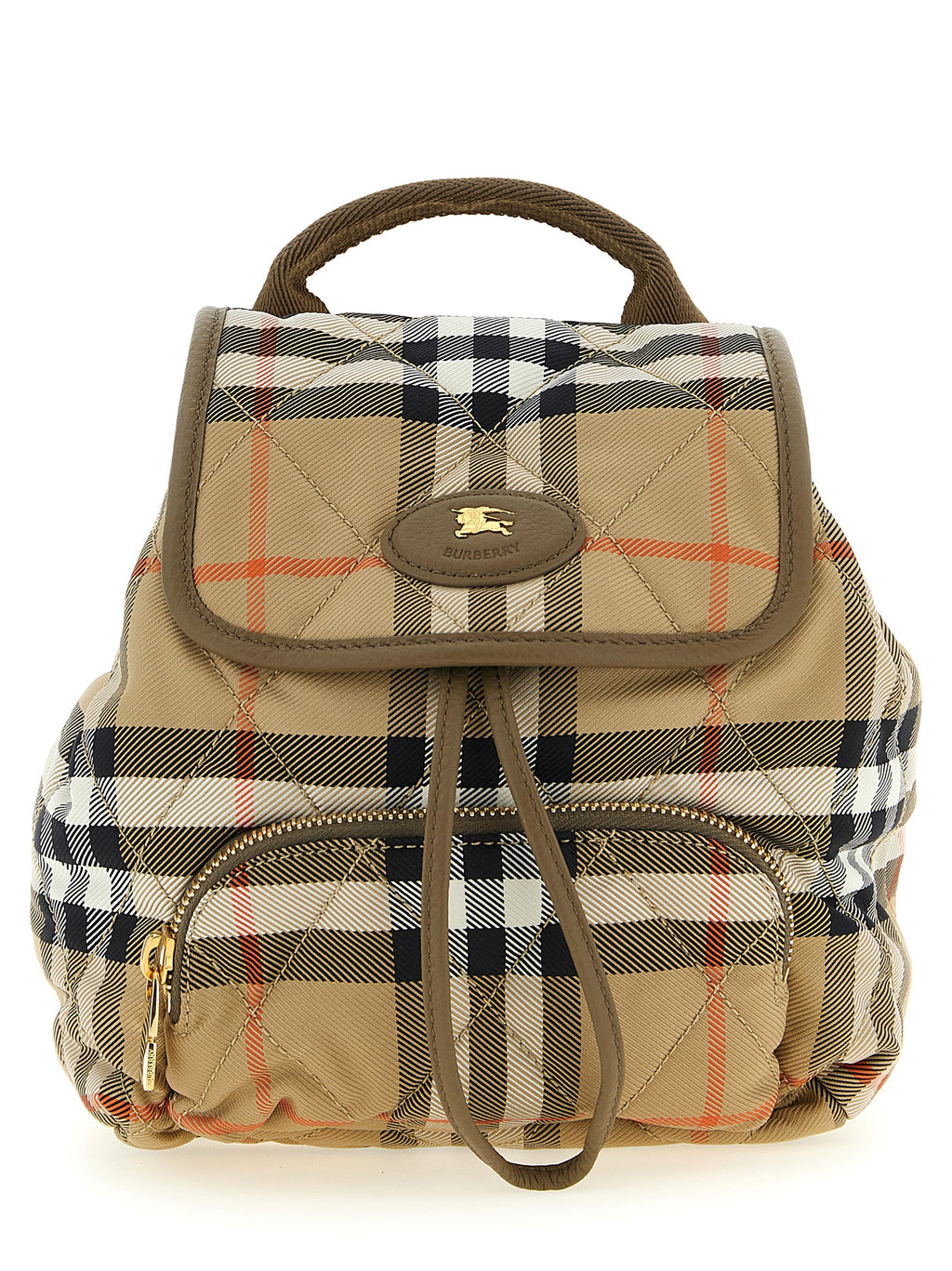Beige Polyamide Backpack