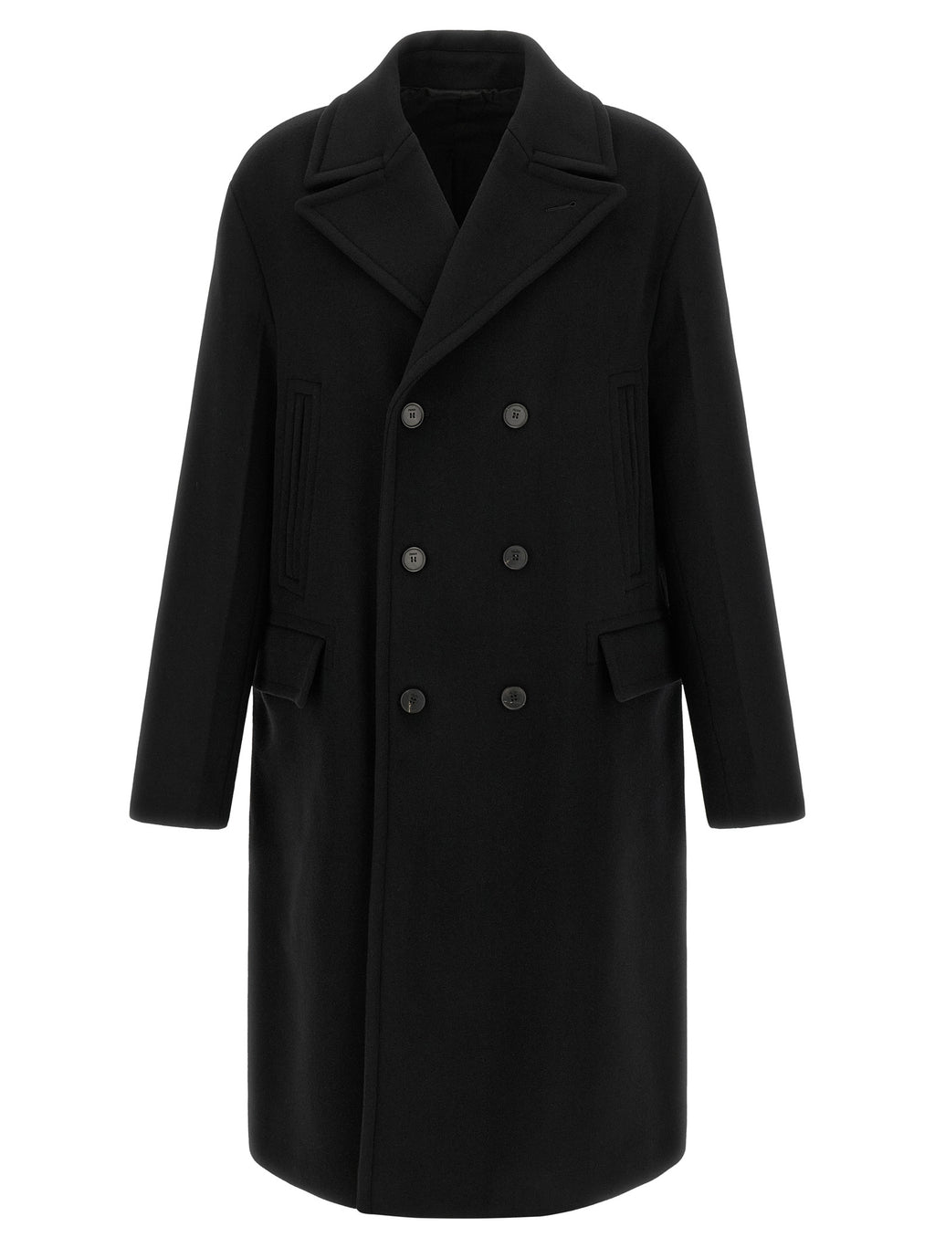 Black Virgin Wool Coat