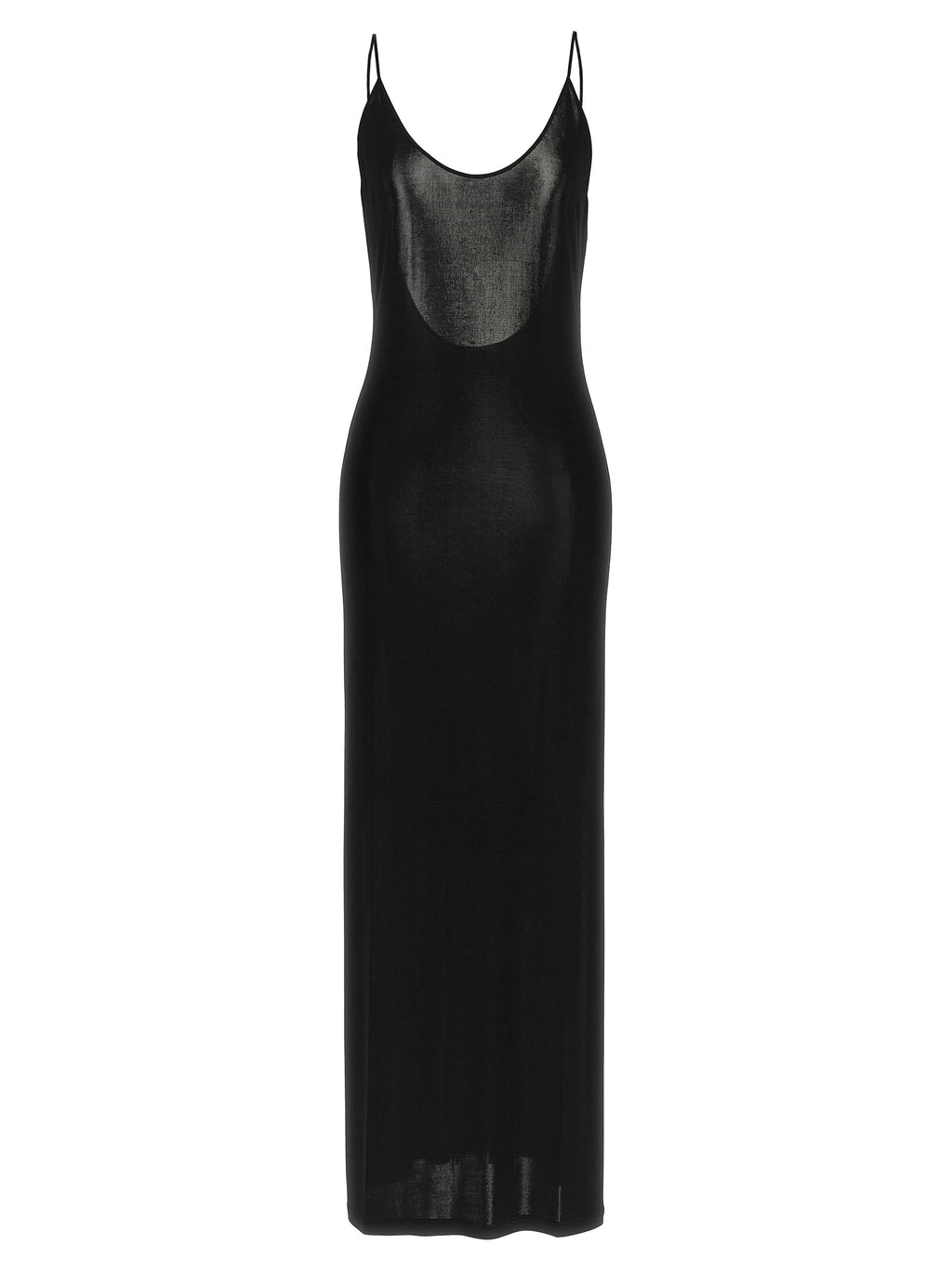 Black Viscose Long Dress