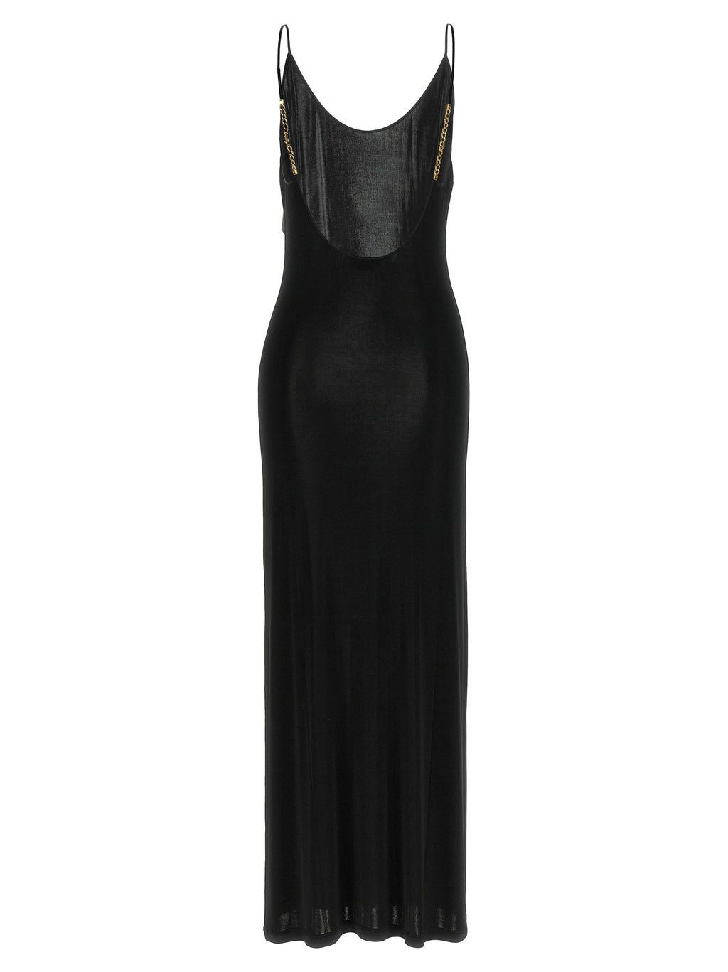Black Viscose Long Dress