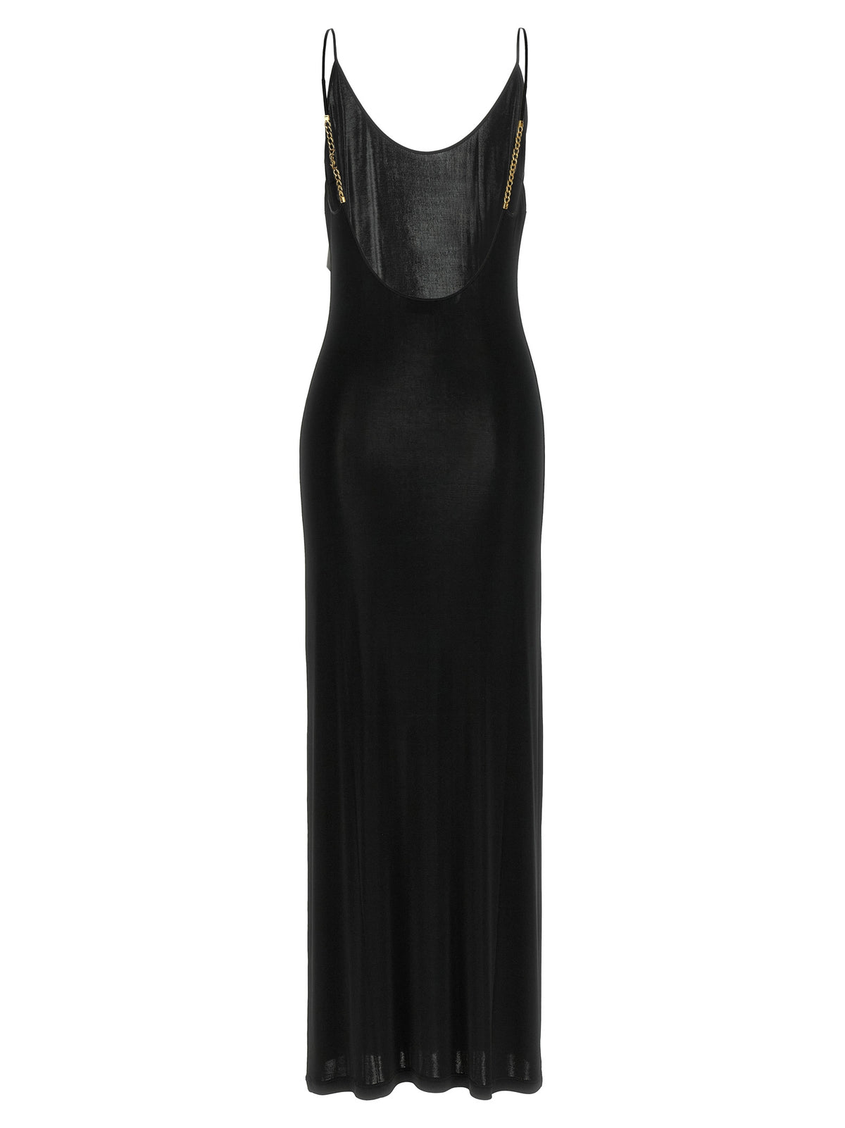 Black Viscose Long Dress