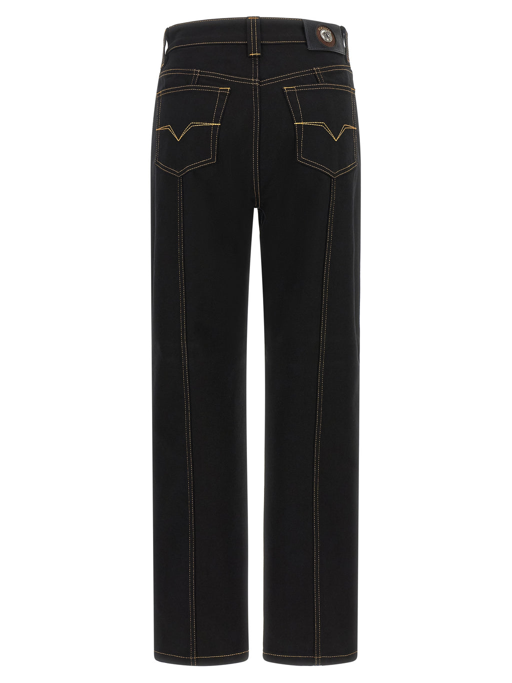 Black Cotton High-Waisted Jean