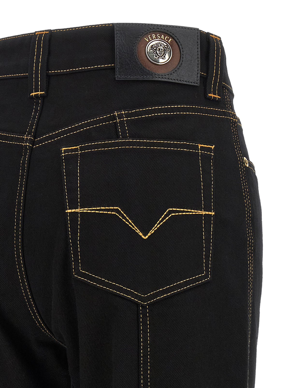 Black Cotton High-Waisted Jean