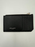 SAINT LAURENT Zip in Deerskin Cardholder