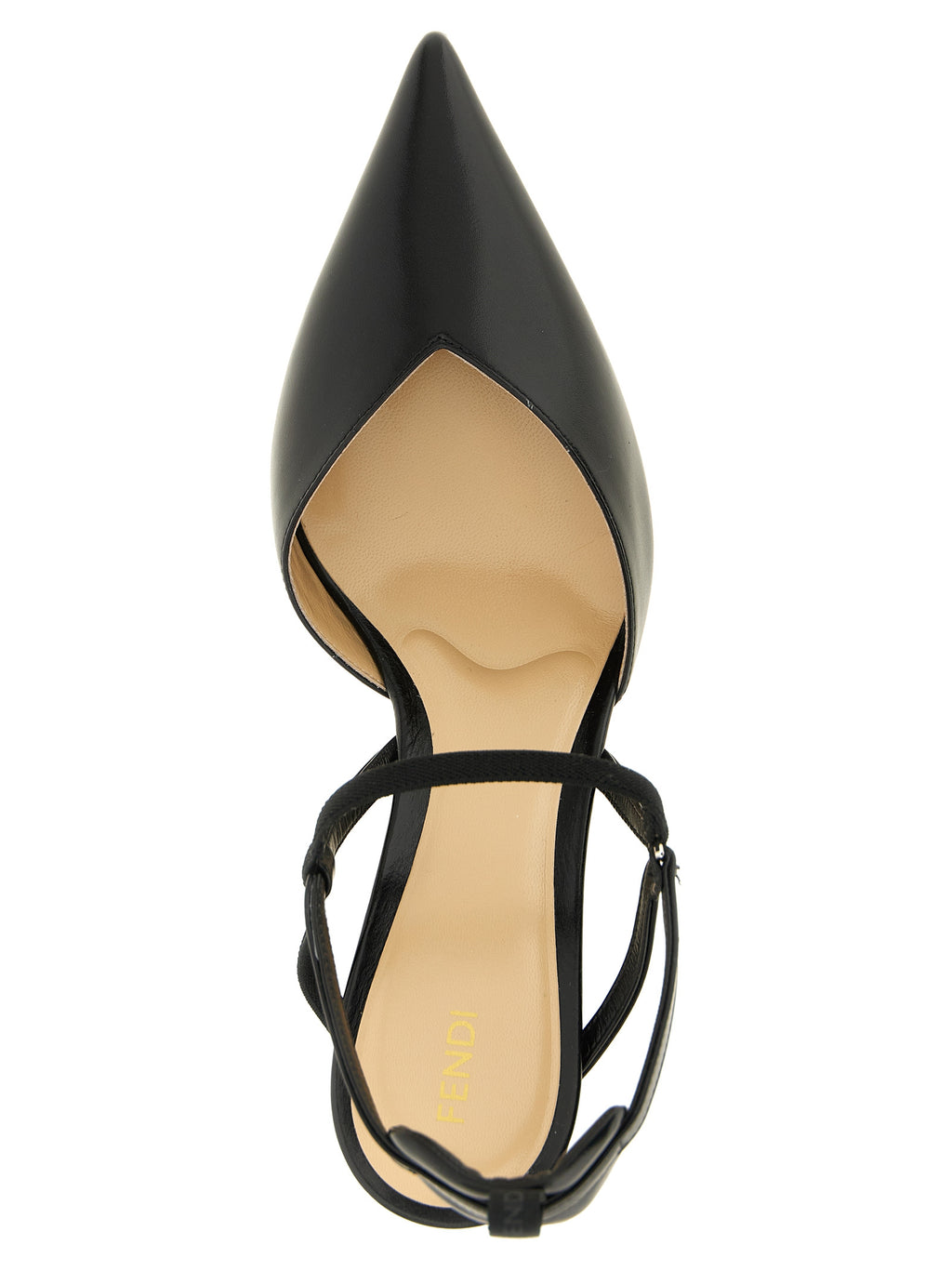 Black Calfskin Mid Heel Pumps