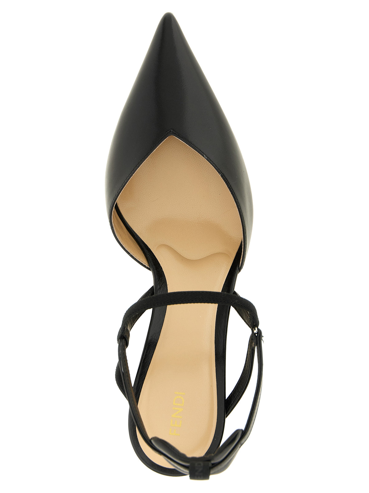 Black Calfskin Mid Heel Pumps