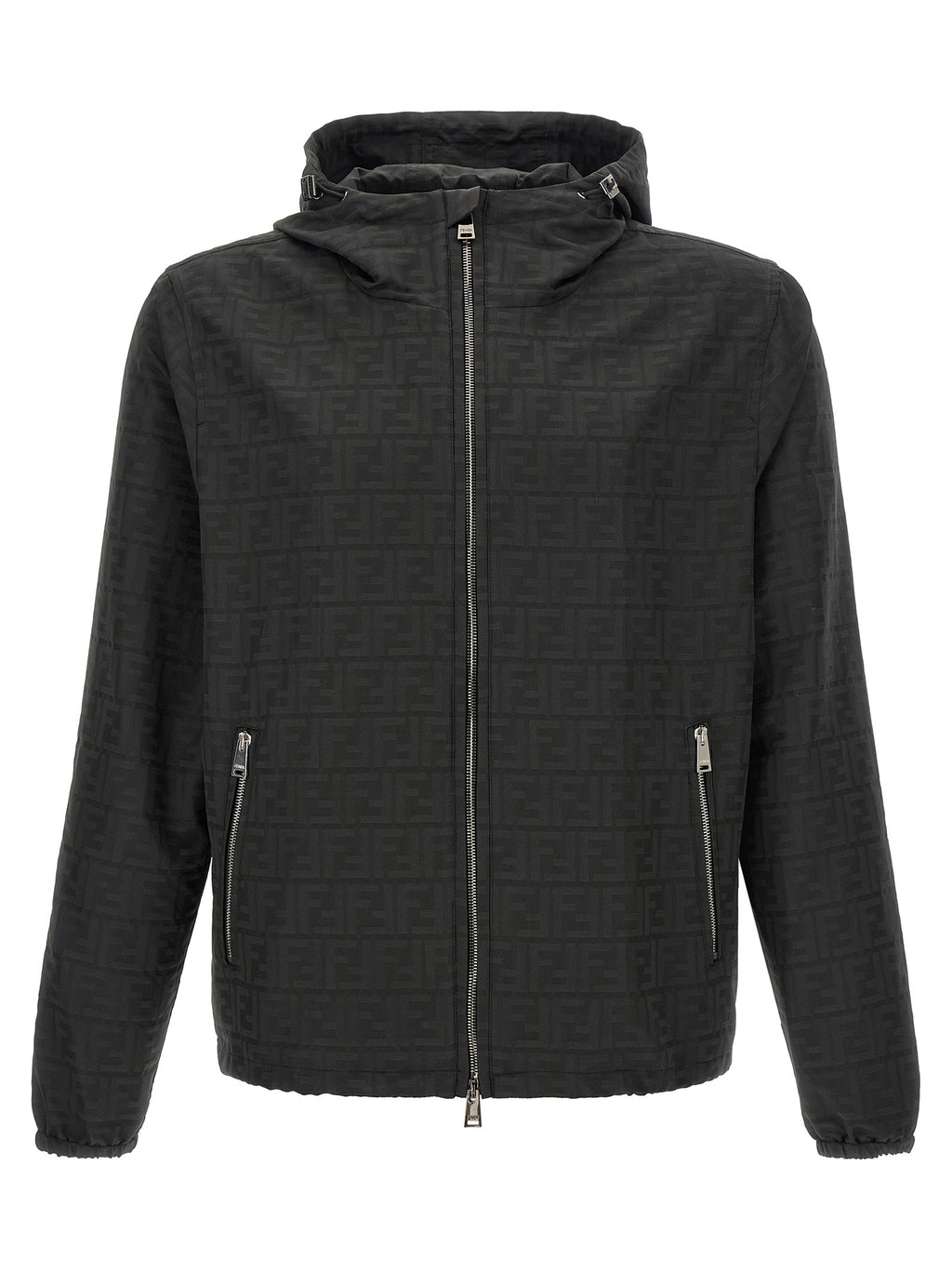 Black Polyester Shell Jacket