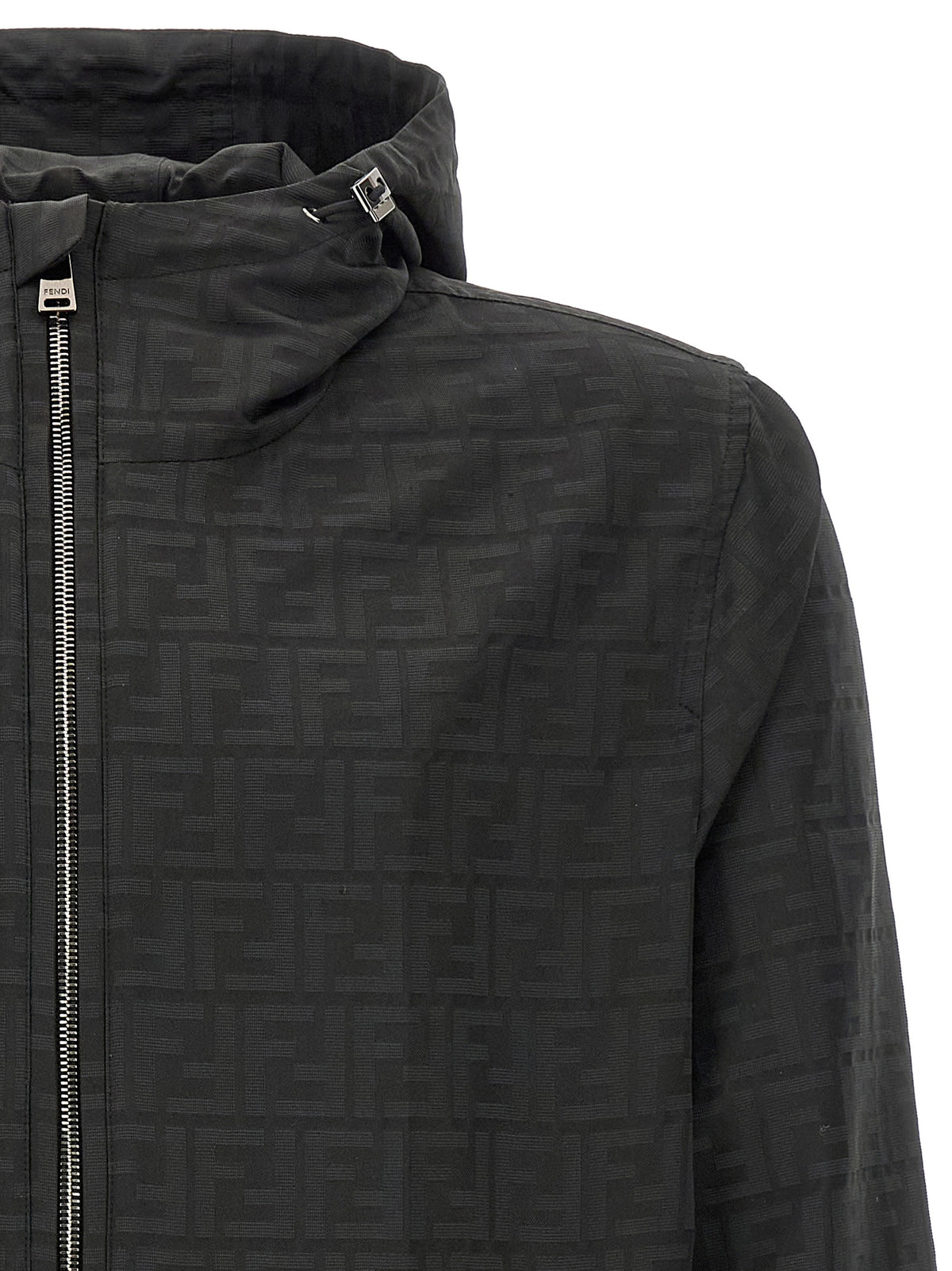 Black Polyester Shell Jacket