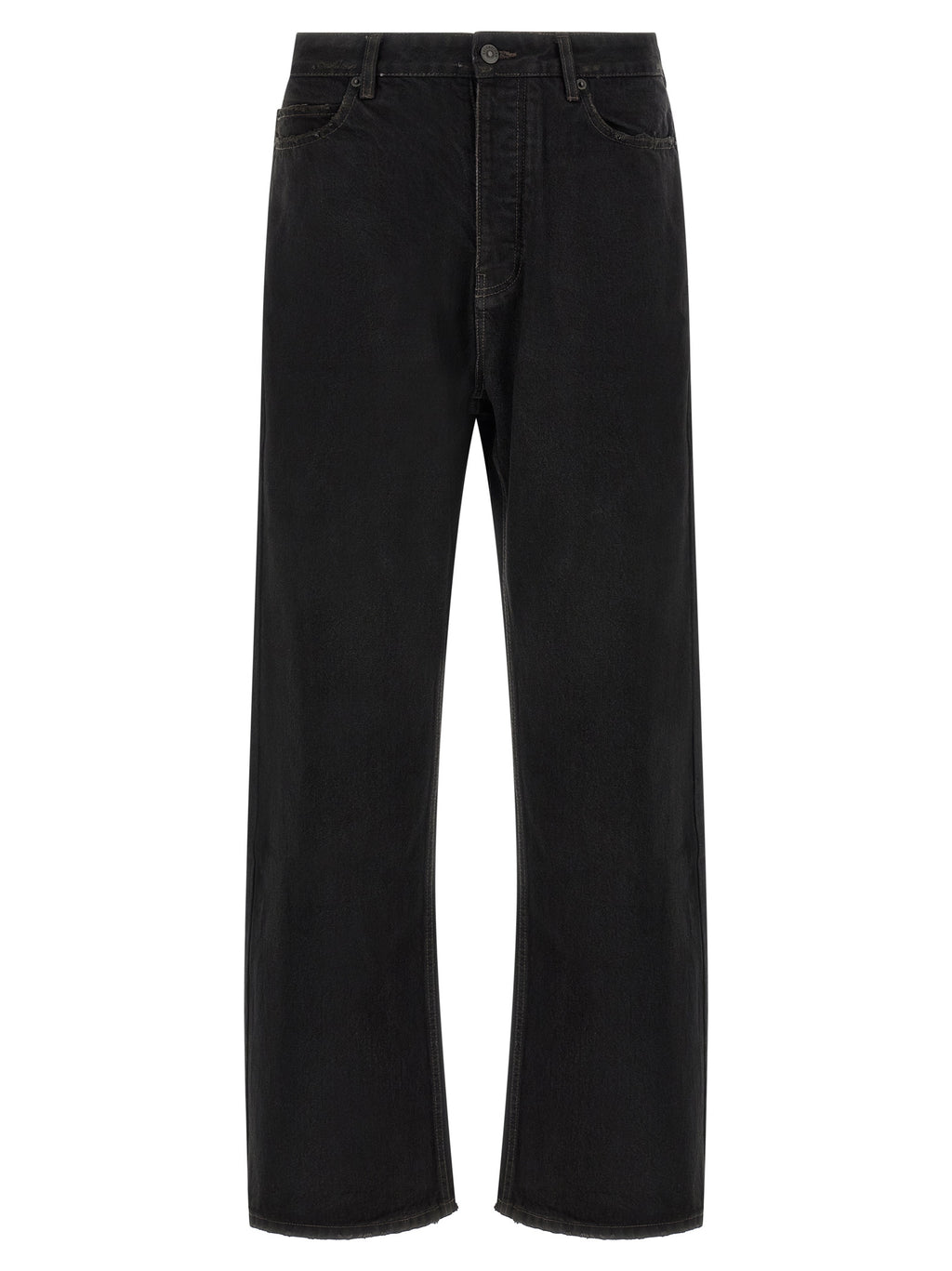 Black Cotton Relaxed Fit Jeans