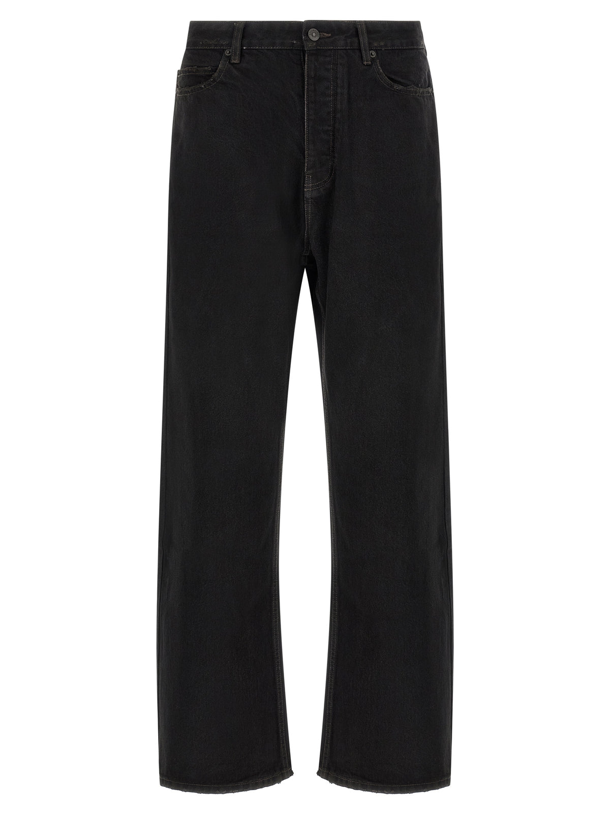 Black Cotton Relaxed Fit Jeans