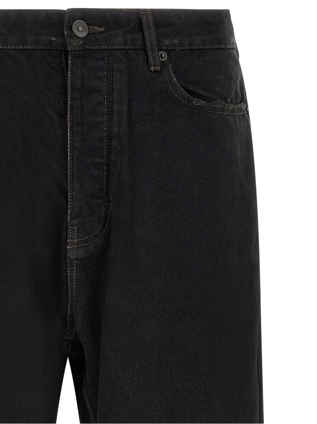 Black Cotton Relaxed Fit Jeans