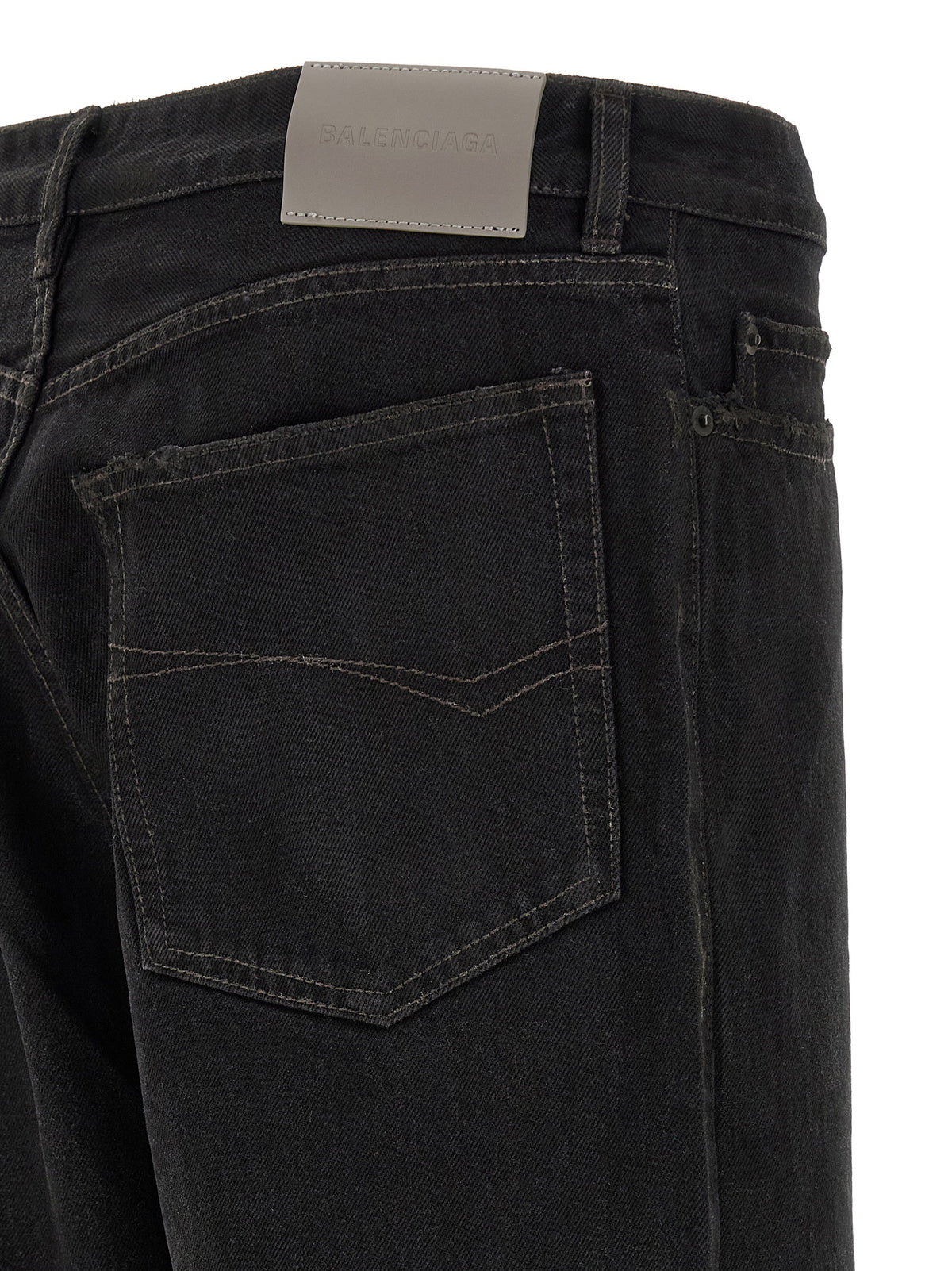 Black Cotton Relaxed Fit Jeans