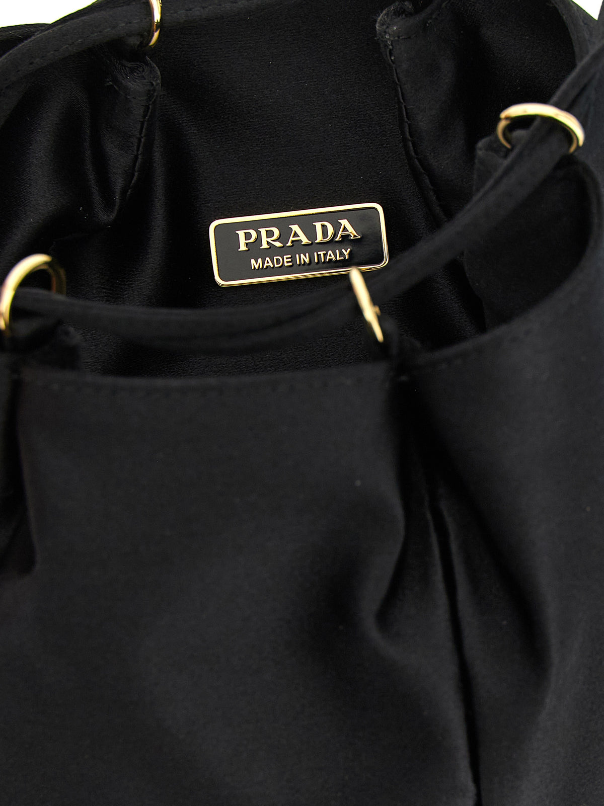 Black Viscose Shoulder Bag