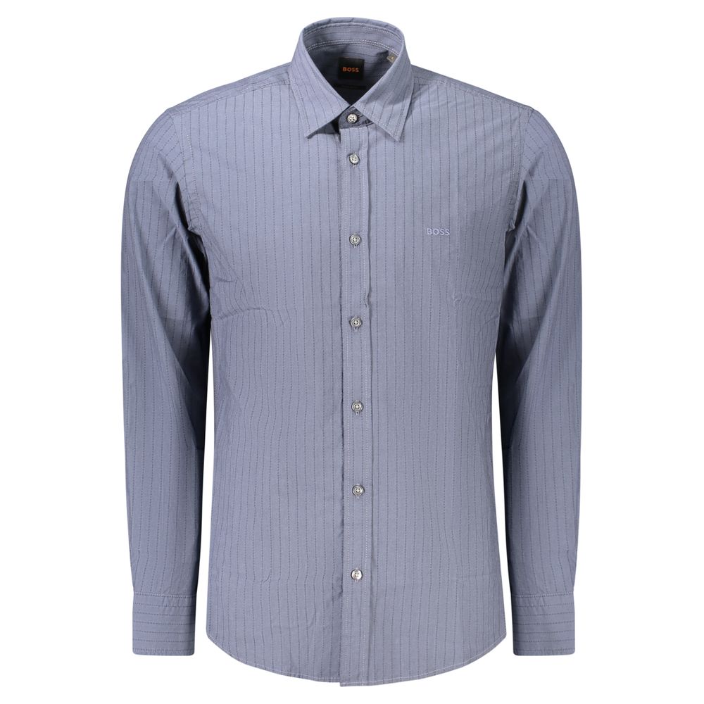 Blue Cotton Mens Shirt