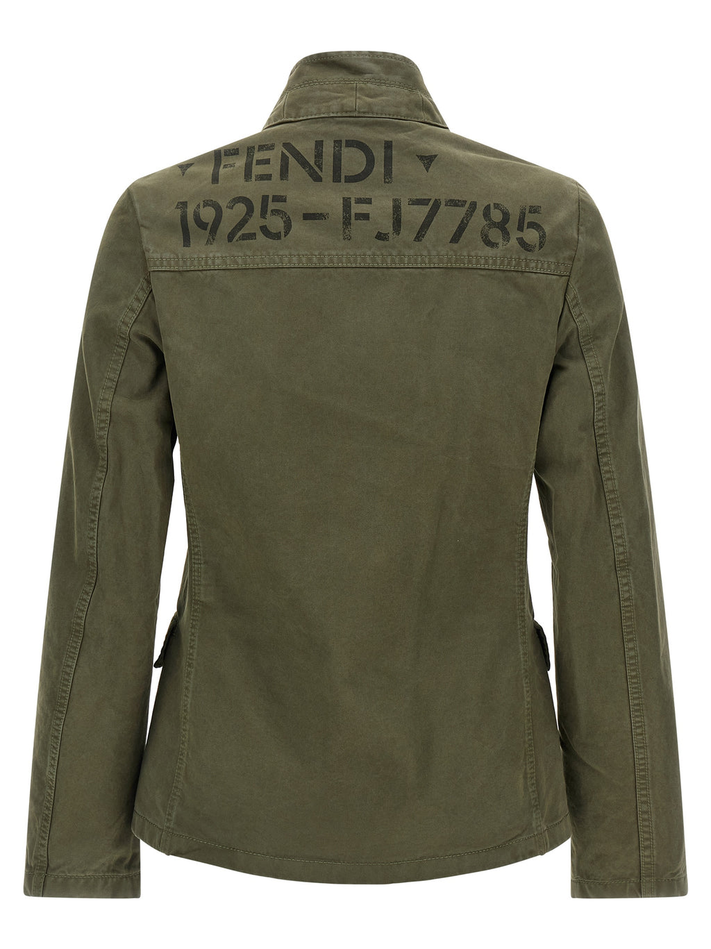Bicolor Cotton Full-Length Jacket