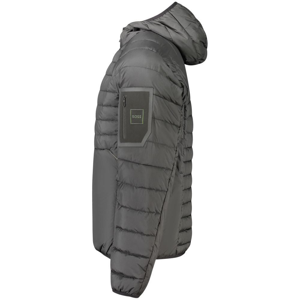 Black Polyester Men's Jacket