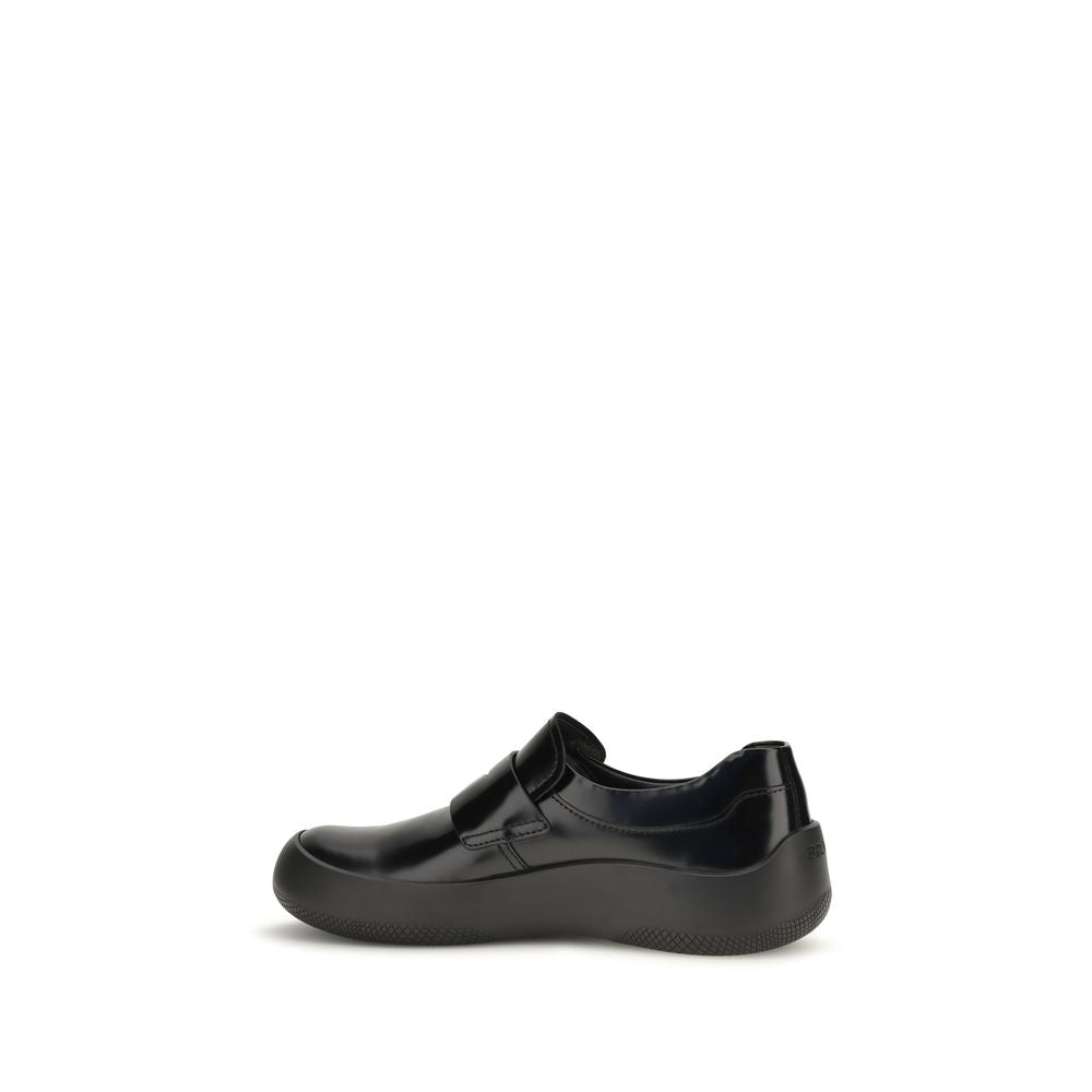 Black Calf Leather Bos Taurus Slip-On Loafers