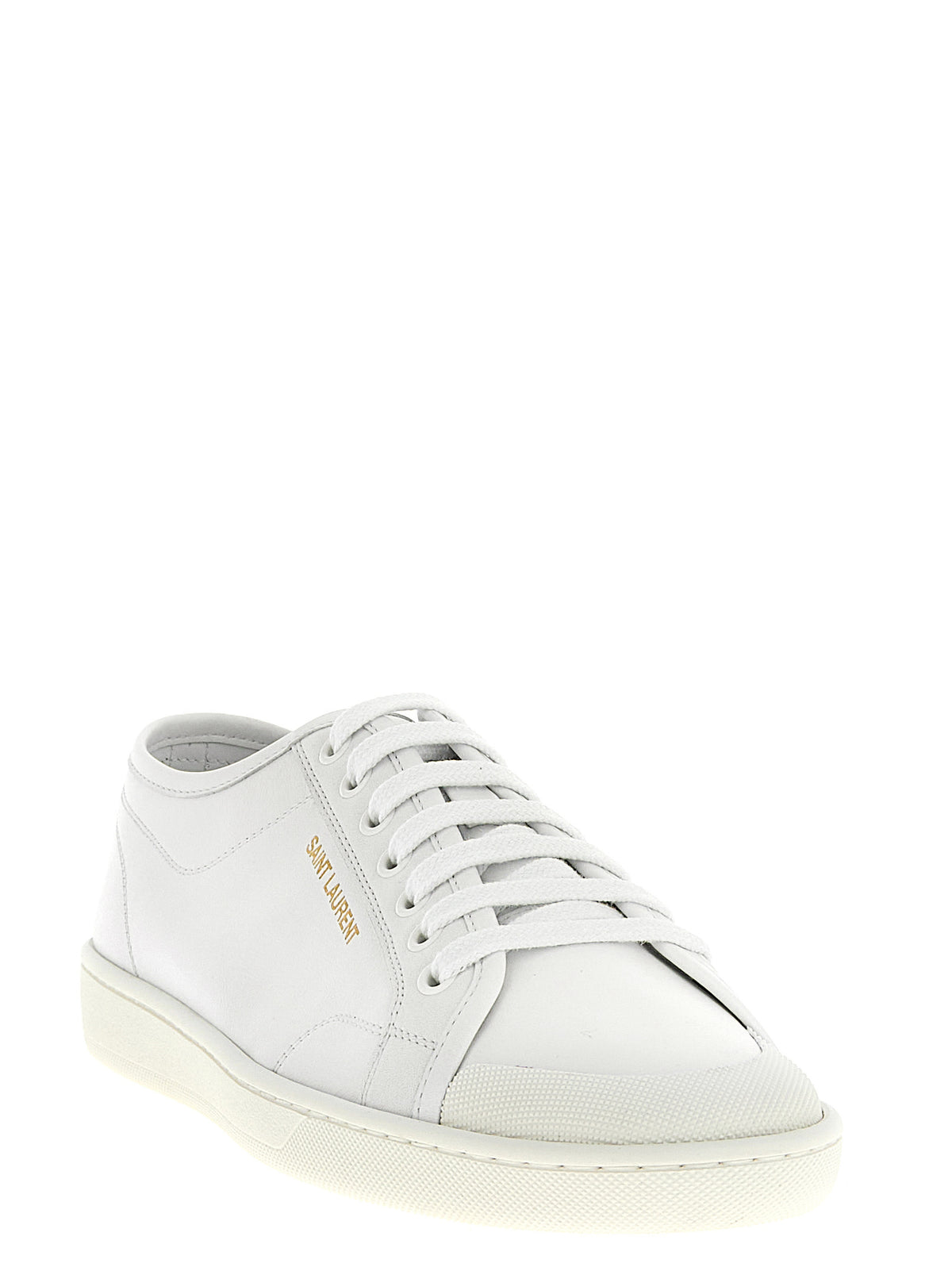 White Calfskin Low Top Sneakers