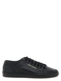 Black Calfskin Low Top Sneakers