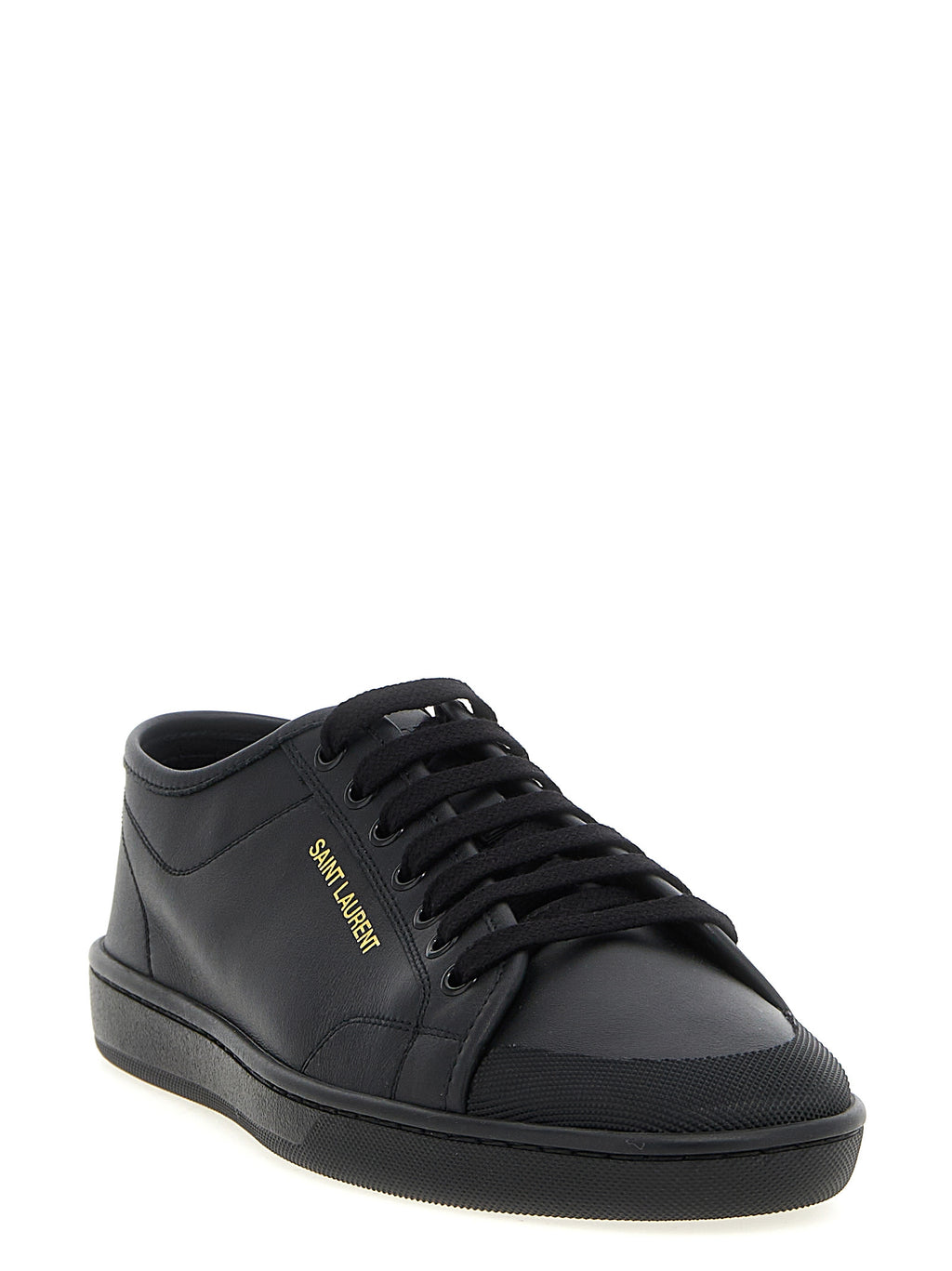 Black Calfskin Low Top Sneakers